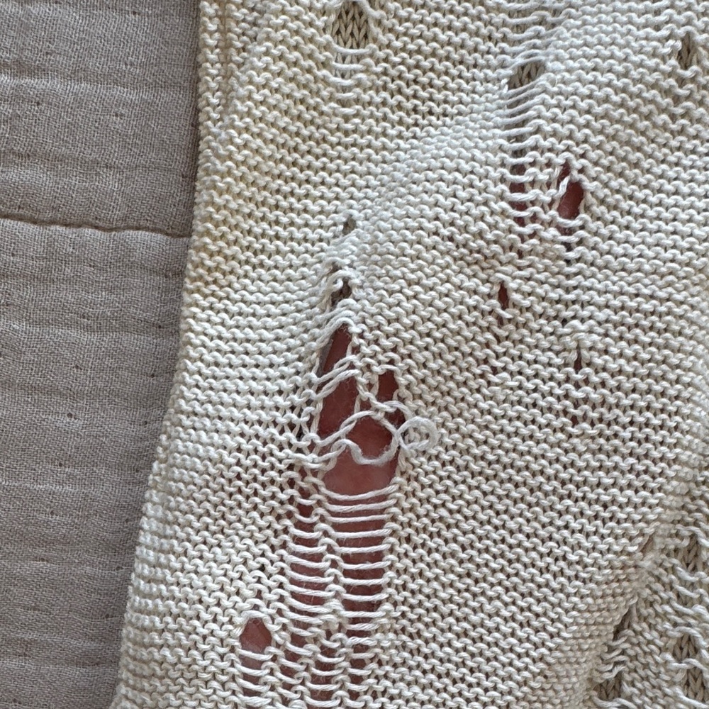 Helmut Lang Cream Sweater with Pointelle Holes - Picture 13 of 14